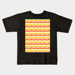 Colorful Liquid Retro Repeated Pattern Kids T-Shirt
